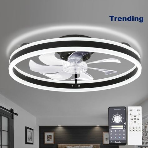 Low Profile Ceiling Fan, Bladeless Ceiling Fan, Flush Mount Ceiling Fan, Fan Accessories, Dimmable Led Lights, Fan With Light, Led Ceiling Fan, Modern Ceiling Fan, Fan Lamp