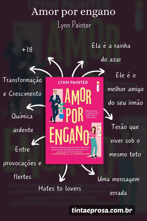 Descubra como um simples engano pode levar a uma apaixonante aventura amorosa. Um livro de Lynn Painter que promete muitas emoções. #AmorporEngano #LeituraInspiradora #Romance #LynnPainter #LeituraObrigatória #HatersToLovers #ResenhaAmorporEngano #ResenhaLiterária Romance Humor, Lynn Painter, Dream Book, Literature Books, Book Suggestions, Summer Reading, Books To Buy, Book Aesthetic, Book Lists