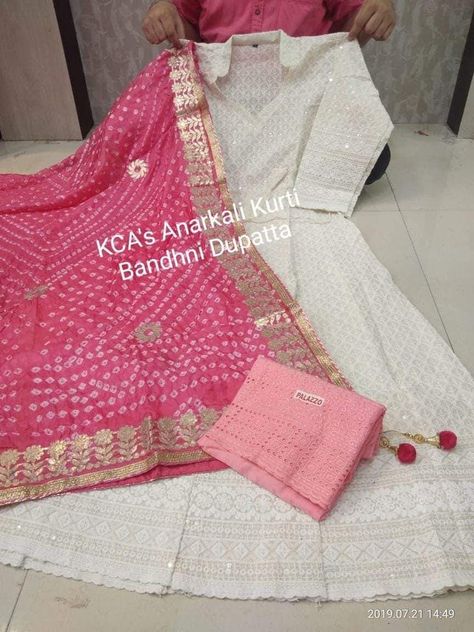 3 Pcs Set Indian Chikankari Kurti +Plazzo + Dupatta SET Indian Cotton Kurti Lakhnavi Chickenkari Embroidery Work kurta Long Shirt tunic Gotta Patti Work, Chikankari Kurti, Gotta Patti, Raw Silk Fabric, Anarkali Kurti, Kurtis With Pants, Cotton Kurti, Dupatta Set, Bridal Jewellery Indian