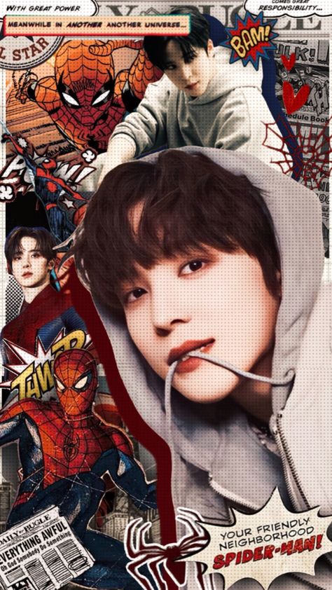 i love spiderman yunho ❤️❤️🕸️ #ateez #yunho #yunhoateez #ateezyunho #prettypinkprincessmingi #spiderman Yunho Spiderman, I Love Spiderman, Ateez Yunho, Yunho Ateez, Making A Movie, Kpop Guys, Kpop Wallpaper, Cute Wallpapers, Golden Retriever