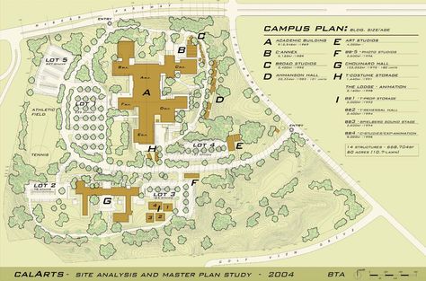 CalArts Campus Master Plan Calarts Campus, Lawn Tennis, Writing Life, Master Plan, Valencia, Christmas Tree Skirt, Graphic Design, Writing, How To Plan