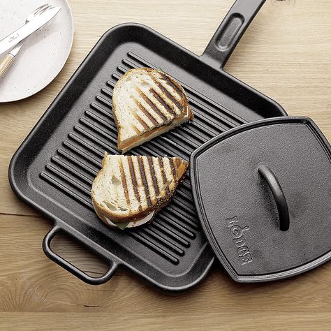 Lodge Cast Iron Grill, Cast Iron Grill Pan, Panini Sandwiches, Iron Grill, Panini Press, Seasoning Cast Iron, Cast Iron Griddle, Lodge Cast Iron, Cast Iron Grill