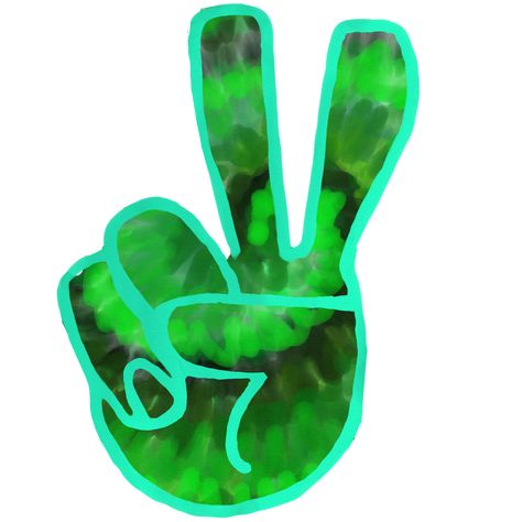 Green Tie-Dye Peace Sign Sticker Sign Sticker, Green Tie, Peace Sign, Tie Dye, Dye, Signs, For Sale, Green