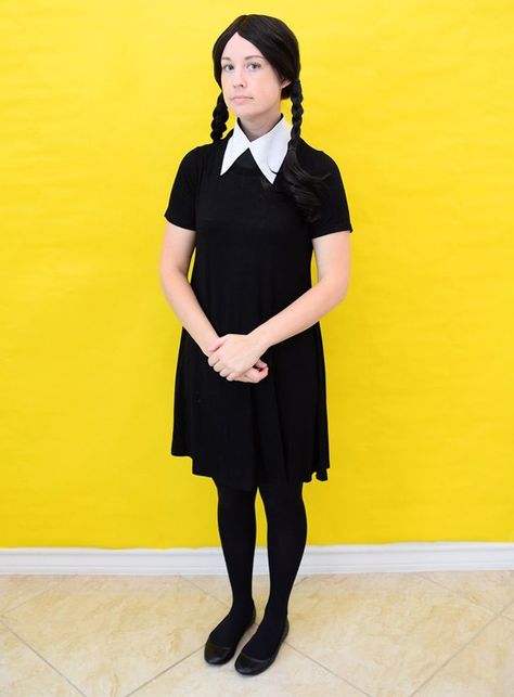 Wednesday and Pugsley Addams Family Halloween Costumes ⋆ Dream a Little Bigger Pugsley Addams Costume, Addams Family Halloween Costumes, Costumes For Teachers, Queen Bee Costume, Work Appropriate Halloween Costumes, Easy Couples Costumes, Easy Halloween Costumes For Women, Halloween Costumes For Work, Diy Costumes Women