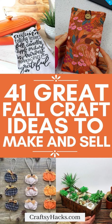 Revamp your small business this fall with our dynamic mix of craft ideas, featuring stunning handmade jewelry and eye-catching home decor. Whether you're looking to sell or searching for unique inspirations, these crafts will not only boost your creativity but also your commerce. Fall Sewing Crafts To Sell, November Crafts For Senior Citizens, Fall Craft Sale Ideas, Popular Fall Crafts To Sell, Craft Ideas To Sell Handmade Unique, Fall Festival Crafts To Sell, Autumn Crafts To Sell, Ideas For Crafts To Sell, Fall Craft Show Ideas