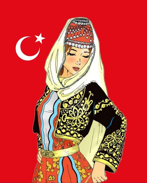 Georgian Clothing, Turkey Fashion, Turkish Clothing, Turkish Dress, Dress Illustration, Folk Clothing, Spiderman Artwork, Culture Clothing, Turkish Culture