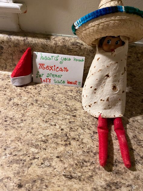 Mess free elf ideas Mexican Elf On The Shelf, Mexican Ideas, Elf Ideas, On The Shelf, The Elf, Elf On The Shelf, Elf, Holidays