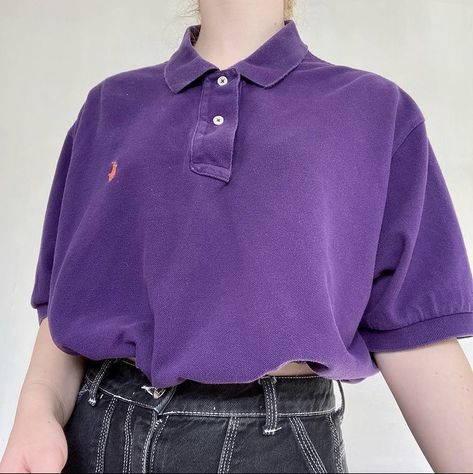 Vintage Polos, Purple Ralph Lauren, Purple Polo Shirt, Reworked Vintage, Ralph Lauren Polo Shirt, Ralph Lauren Logo, Ralph Lauren Polo Shirts, Vintage Ralph Lauren, Vintage Polo