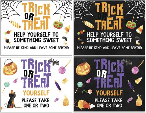 Free Printable Halloween Candy Bowl Signs Note For Halloween Candy Bowl, Halloween Candy Bowl Sign Printable, Halloween Candy Bowl Sign Printable Free, Halloween Sign For Candy Bowl, Help Yourself Halloween Candy Sign, Halloween Candy Signs Take One, Halloween Candy Bowl Sign, Candy Bowl Sign, Printable Signs Free