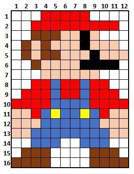 Perler Bead Mario, C2c Crochet Blanket, Easy Pixel Art, Pixel Art Grid, Diy Perler Beads, Minecraft Pixel Art, Iron Beads, Retro Gamer, Pixel Art Pattern