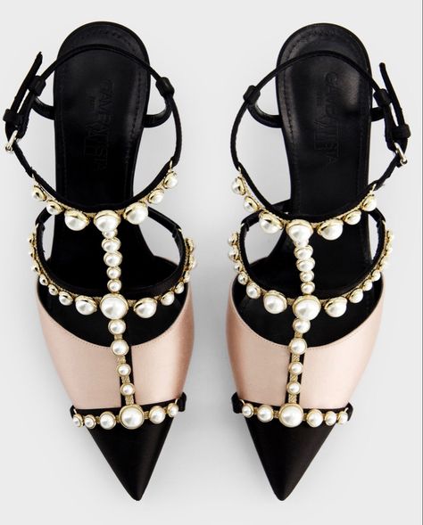 Giambattista Valli Pearl Shoes, Velvet Pumps, Fringed Belt, Chain Strap Bag, Silver Pumps, Satin Pumps, Floral Shoes, Strap Pumps, Giambattista Valli