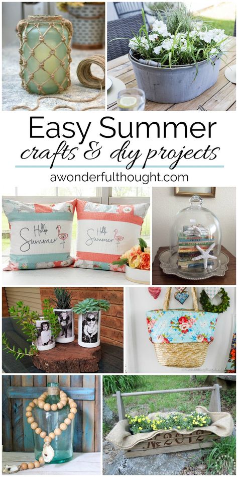 Summer Crafts Diy, Easy Summer Crafts, Summertime Crafts, Christmas Fabric Crafts, Craft Projects For Adults, Summer Diy Projects, Diy Summer Crafts, Crafts Diy Projects, Fabric Crafts Diy