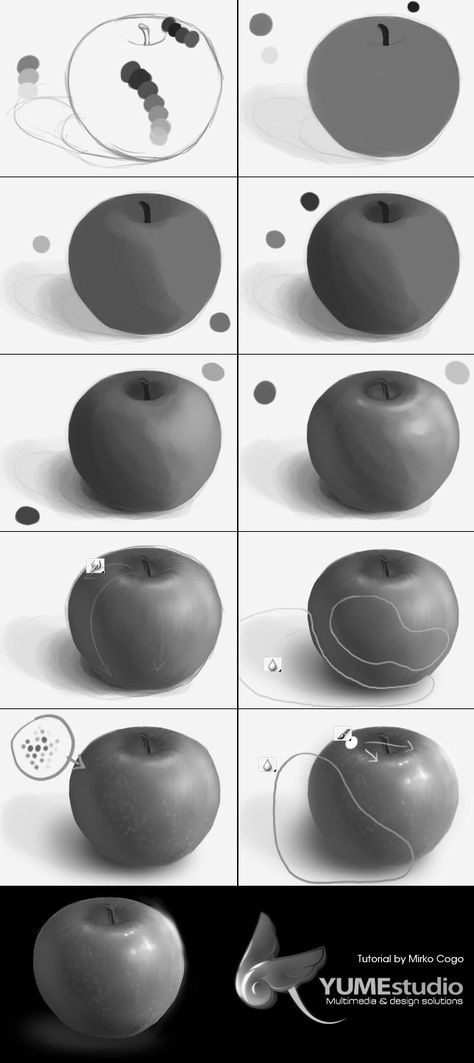 Grayscale Digital Painting, Apple Digital Painting, Greyscale Digital Art Tutorial, Greyscale Reference, Greyscale Tutorial, Grayscale Reference, Greyscale Shading, Greyscale Digital Art, Grey Scale Drawing