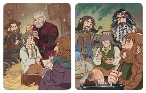 Fanart Collection; by lonicera-edulis. | #TheHobbit #BilboBaggins #Gandalf #art #fanart #digitalart #illustration #characterdesign #bookart #coverart Bofur Fanart, Bilbo Baggins Fanart, Gandalf Art, Lotr Fanart, Hobbit Funny, Tolkien Hobbit, Lotr Funny, Hobbit Art, Found Family