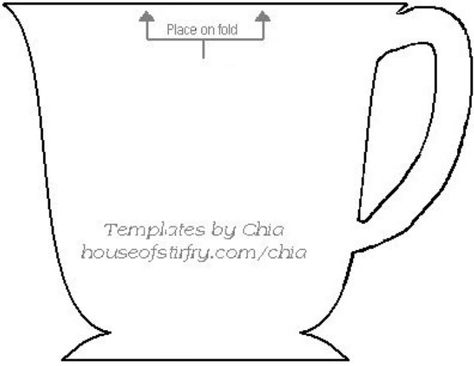 Cup template for invitations Tea Cup Template, Teacup Template, Cup Template, 3d Templates, Shaped Cards, Card Making Techniques, Card Patterns, Templates Printable Free, Digi Stamps