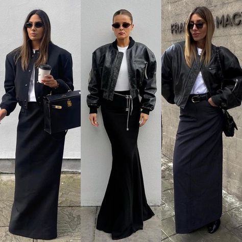 Leather Maxi Skirt Outfit, Leather Skirt Outfit Fall, Long Leather Skirt Outfit, Maxi Leather Skirt, Winter Maxi Skirt Outfit, Black Maxi Skirt Outfit, Long Black Maxi Skirt, Maxi Skirt Winter, Skirt Outfit Fall