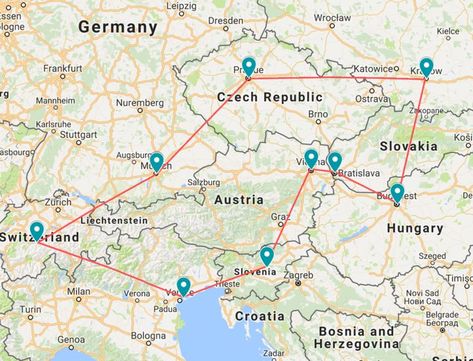 Europe Travel Itinerary suggestion! Central/Eastern Europe trip is great any time of year, but especially for fall & winter as you'll be able to go to Oktoberfest and Christmas markets! Europe Travel Itinerary, Europe Train Travel, Europe Train, Europe 2024, Road Trip Europe, Trip To Europe, Europe Trip Itinerary, Europe Itineraries, Plan A Trip