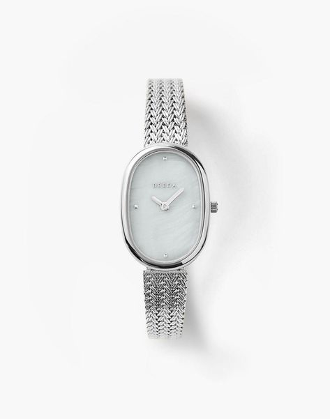 BREDA Jane Tethered Stainless Steel and Mesh Bracelet Watch, 23mm Minimal Watch Design, Minimal Watch, Mens Fashion Watches, Sparkly Things, Jewelry Clasps, Mesh Bracelet, Human Connection, Women Wrist Watch, Metal Bracelets