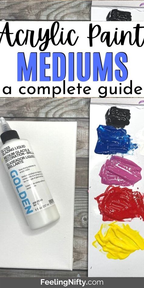 Acrylic Mediums: A Complete Guide For Best Results In Your Art Process Squeegee Painting, Acrylic Gel Medium, Acrylic Paint Mediums, Painted Things, Paint Mediums, Acrylic Medium, Matte Gel, Acrylic Painting Diy, Matte Medium