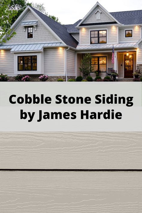 Magnolia Hardie Siding, Cobble Stone Hardie Siding, Shingles And Siding Combinations, Minnesota Home Exterior, Navajo Beige Hardie Siding, Cobblestone Hardie Siding, Hardie Board Cobblestone, James Hardie Exterior, Neutral Siding Colors Exterior