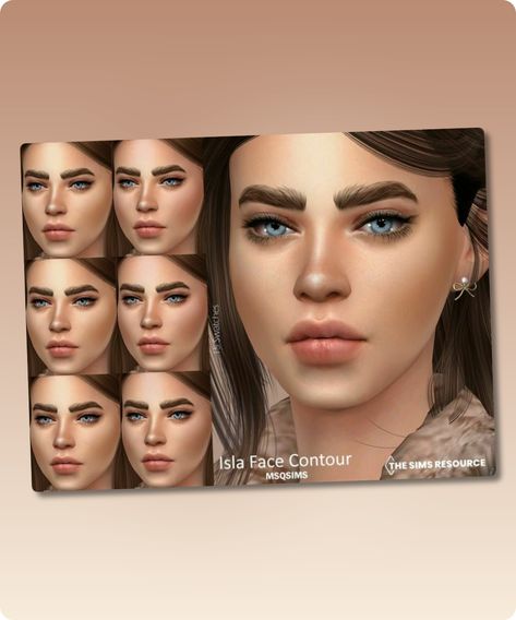 Sims 4 Isla Face Contour This light face contour with highlight is available in 3 colors and in different strenghts. It has a total of 15 swatches. It is suitable for Female/Male from Teen- Elder. You can find it in the Blush category. Base Game and HQ Mod Compatible. Check Recommended Tab for used CustomContinue reading "Isla Face Contour By Msqsims" #sims4cc #hq_mod #blush #makeup #adult #gaming Sims 4 Cc Face Contour, Sims 4 Cc Maxis Match Makeup Contour, Ts4 Contour Cc, Contour Sims 4 Cc, Face Contour Sims 4 Cc, Model Nails, Nose Contouring, Makeup Cc, Sims 4 Cc Makeup