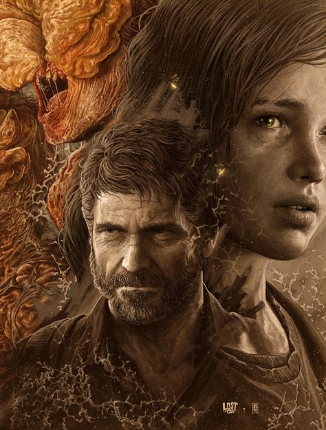 Last Of Us Art, Gaming Journal, Joel And Ellie, Cover Illustration, Keys Art, Last Of Us, Paint By Number, Back Cover, Game Art