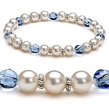 Pearl Bracelets, Job Interviews, Simple Pearl, Pola Sulam, Beads Bracelet Design, Pearl Crystal, Beaded Bracelets Diy, Blue Pearl, Diy Bracelet