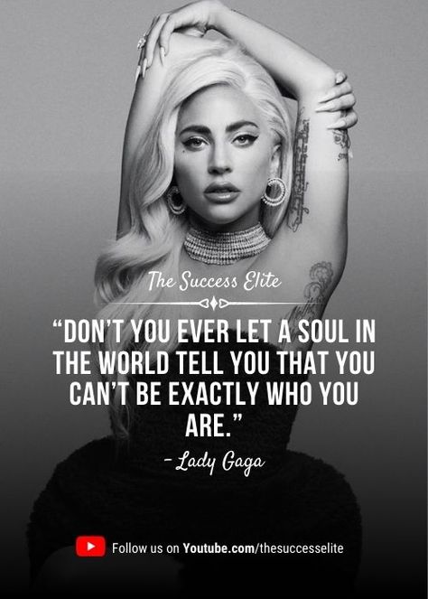 Inspirational Quotes By Celebrities, Powerhouse Quote, Lady Gaga Quotes Inspiration, Inspirational Quotes Celebrities, Being Different Quotes Be Unique, Strong Lady Quotes, Unique Woman Quotes, Lady Gaga Quotes Lyrics, Be Yourself Quotes Unique