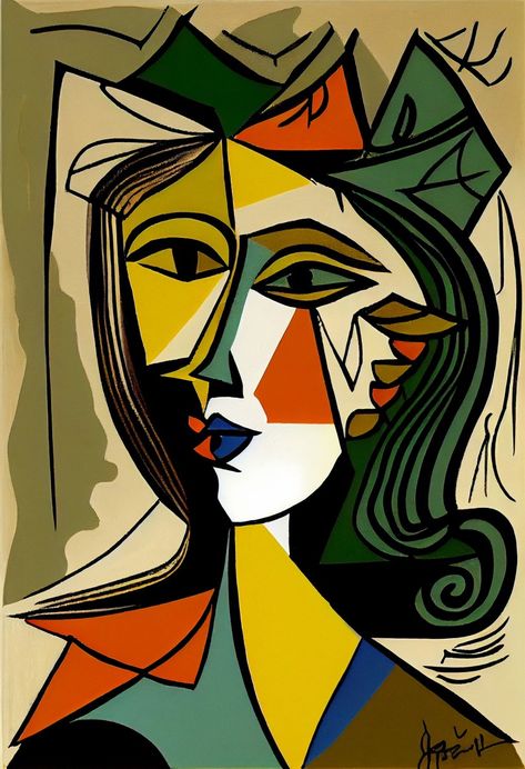 Cubist Portraits, Picasso Poster, Picasso Style, Pablo Picasso, Double Face, Art Inspo, Abstract Art, Quick Saves, Art