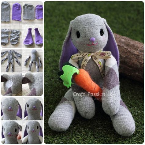 DIY Sock Lop Eared Bunny--10+ DIY Cute Sock Bunnies .    #Easter #Bunny #Rabbit #Sock #Craft Sock Bunnies, Sock Monkey Pattern, Diy Sock Toys, Diy – Velikonoce, Lop Eared Bunny, Sock Bunny, Sock Doll, Sock Dolls, Monkey Stuffed Animal