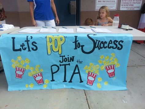 PTA membership idea. Let's POP to success. Join the PTA Pta Membership Drive, Pto Membership, Pto Bulletin Board, Membership Ideas, Pta Bulletin Boards, Pto Meeting, Pta Board, Pto Board, Pta Shirts