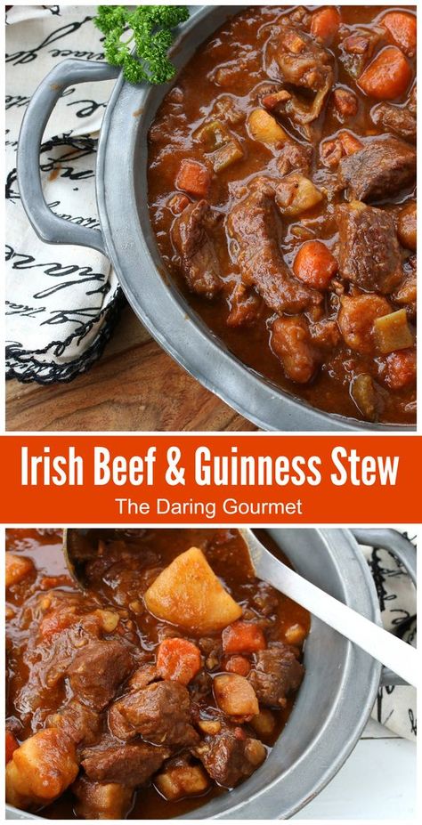 Beef Guinness Stew, Beef And Guinness Stew, Guinness Stew, Guinness Beef Stew, Irish Beef Stew, Irish Cooking, Irish Recipes Traditional, Irish Dishes, Irish Beef