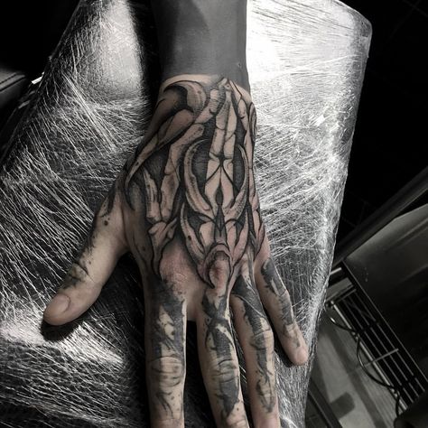 Tim Henson Tattoo, Evil Hand Tattoo, Tim Henson, Warrior Tattoo Sleeve, Knuckle Tattoos, Tattoo Hand, Warrior Tattoo, Wings Tattoo, Dark Tattoo