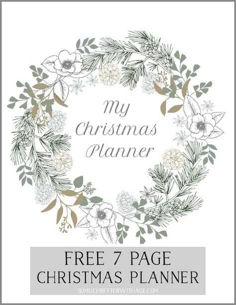 Free PDF - My Christmas Planner - So Much Better With Age Christmas Planner Printables Free 2023, Free Christmas Planner Printables, Christmas Planner Printables Free, Free Printable Christmas Planner, Christmas Planner Free, Christmas Planner Printables, Planner Calendar Printables, Weekly Planner Free Printable, Weekly Planner Free