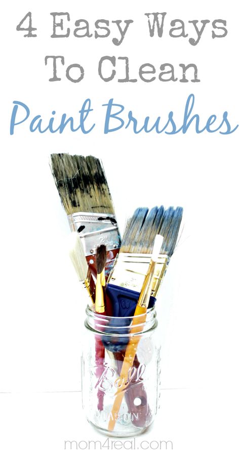 Clean Paint Brushes, Cleaning Paint Brushes, Graphics Fairy, Real Techniques, Diy Cleaning Products, Painting Tips, Fabric Softener, Art Tips, Household Hacks