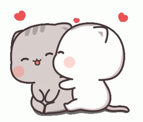 Love Couple GIF - Love Couple Kiss - Discover Cutie Cat-chan, Calin Gif, Hug Gif, Chat Kawaii, Chibi Cat, Gato Anime, Cute Bear Drawings, Cute Kawaii Animals, Gif Lucu