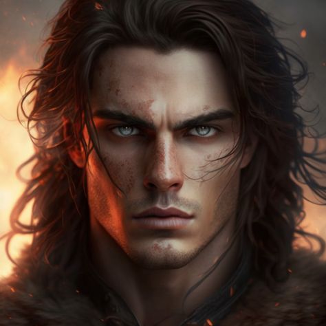 Short Reddish Brown Hair, Black Hair Blue Eyes, Level 7, Character Inspiration Male, Fantasy Portraits, Astral Travel, Fantasy Male, To Cast, Arte Fantasy