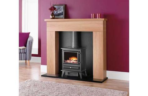 electric log burner Electric Stove Fireplace, Fireplace Suites, Electric Fires, Log Burner, Electric Stove, Radiator Cover, Stove Fireplace, Bedding Stores, Black Back