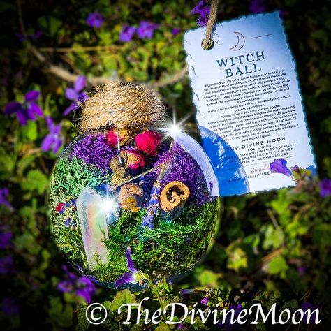 Crystal Witch Ball Witch Ball Home Blessing Ball Home - Etsy Witch Balls Diy, Warding Spell, Witches Ball, Witch Balls, Witch Ball, Crystal Witch, Protection From Evil, Home Blessing, Dream Catcher White