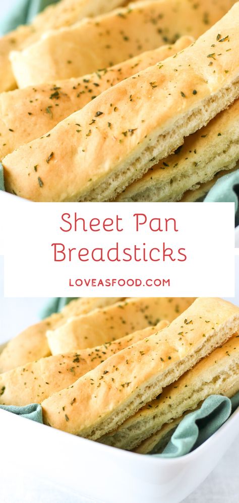 Sheet Pan Breadsticks Sheet Pan Breadsticks, Sheet Pan Bread, Sheet Pan Dinners Recipes, Salad Easy, Yeast Bread Recipes, Best Bread Recipe, No Knead Bread, Pan Recipes, Easy Bread Recipes