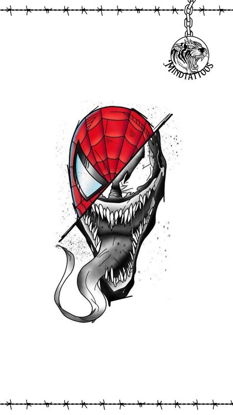 Follow Mind Tattoos for more 🔥 Spiderman And Venom, Venom Tattoo, Venom, Spiderman, Geek Stuff, Comics, Tattoos, Quick Saves, Design