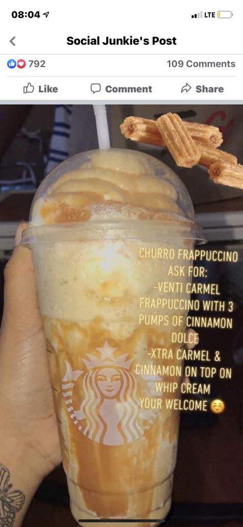 Cinnamon Dolce Starbucks Drinks, Cinnamon Starbucks Drinks, Cinnamon Starbucks, Drink Starbucks, Cinnamon Dolce, Starbucks Recipes, Starbucks Drinks, Whipped Cream, Cinnamon