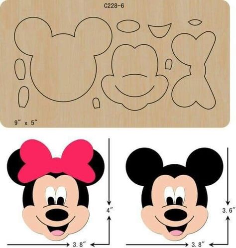 Minnie Y Mickey Mouse, Idee Babyshower, Bow Template, Tutorial Ideas, Mickey Mouse Party, Pola Sulam, Felt Patterns, Lhasa Apso, Mickey Mouse Birthday