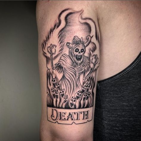 Litch Adventure Time Tattoo, The Lich Tattoos, Lich Tattoos Adventure Time, The Lich Tattoo, The Lich Adventure Time Tattoo, Tatoo Adventure, Dnd Tattoo, Snail Tattoo, Henna Ink