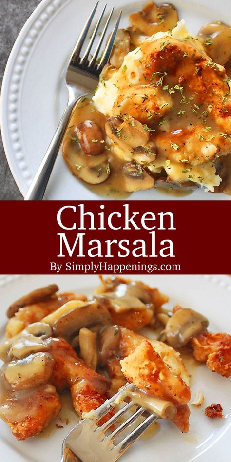 Potato Snacks Easy, Stuffed Chicken Marsala, Sherry Sauce, Mushroom Wine Sauce, Chicken Marsala Recipe, Marsala Recipe, Marsala Chicken Recipes, Pan Seared Chicken, Potato Snacks