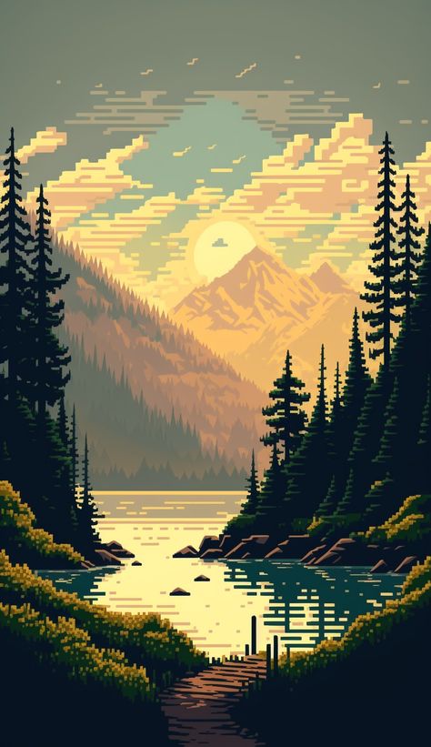 Pixel Phone Background, Pixel Art Phone Wallpaper, Pixel Phone Wallpaper, Pixel Art Wallpaper Iphone, Nature Pixel Art, Pixel Art Nature, Pixel Art Scenery, Aesthetic Pixel Art, Minimalist Phone Wallpaper