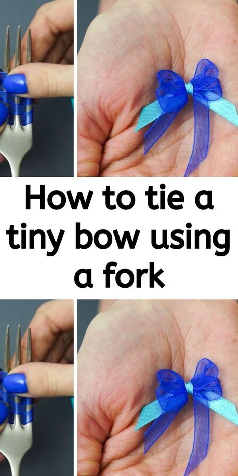 Fork Bow, Lds Crafts, Ribbon Bow Tutorial, Hair Bows Diy Ribbon, Christmas Bows Diy, Homemade Bows, Christmas Ties, Bows Diy Ribbon, Embellishment Diy