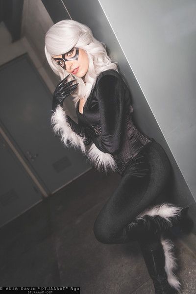 Black Cat (Felcia Hardy) #cosplay from Marvel Comics | WonderCon 2018 #DTJAAAAM Black Cat Spiderman Costume, Felicia Hardy Cosplay, Black Cat Costume Marvel, Black Cat Marvel Costume, Black Cat Costume, Black Cat Cosplay, Felicia Hardy, Black Cat Costumes, Black Cat Marvel