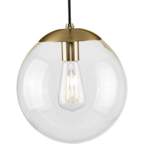 A light source glows from within a clear glass globe shade that fosters a soft and enduring design. The metal cap and light base are coated in a beautiful brushed bronze finish that accentuates the hanging light's modern aesthetic. For ideal illumination, use 1 medium base bulb that is sold separately (60w max - LED/CFL/incandescent). Compatible with dimmable bulbs. The pendant's circular design is ideal for any foyer, dining room, kitchen, breakfast nook, entryway, living room, or bedroom in lu Progress Lighting, Brushed Bronze, Glass Globe, Bronze Finish, Clear Glass, Globe, Pendant Light, Lighting, Pendant