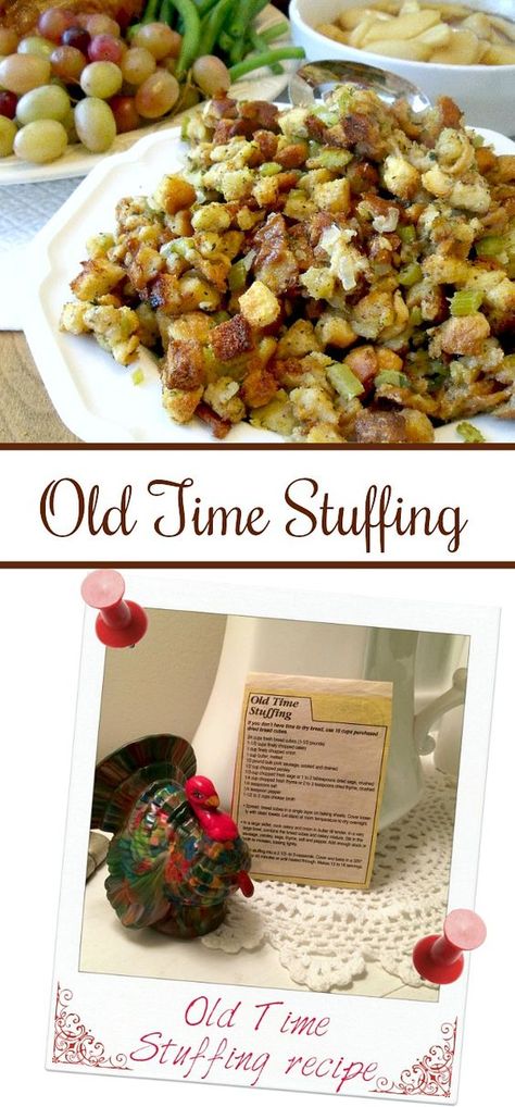 Call it stuffing or filling, this favorite recipe for Old Time Stuffing is full of flavor and a perfect side to your Thanksgiving day turkey dinner. Best Stuffing Recipe, Turkey Stuffing Recipes, Grateful Prayer, Thanksgiving Stuffing, Best Turkey, Turkey Recipes Thanksgiving, Holiday Eating, Thankful Heart, Holiday Meal